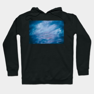 Cloudy blue and pink sky photograph Hoodie